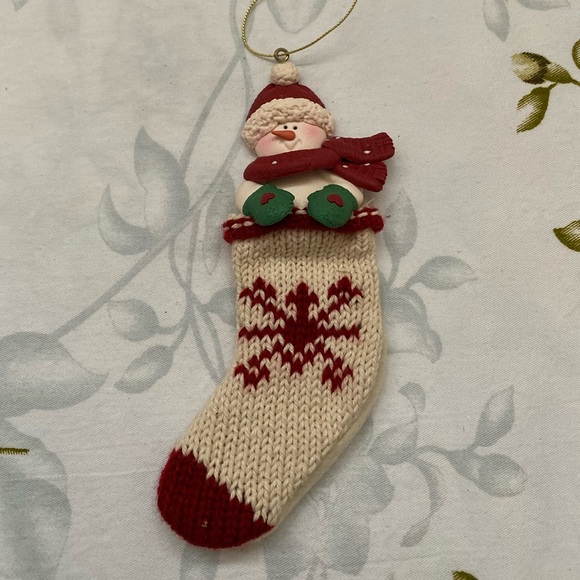 Other - ☃️Snowman in Stocking Ornament